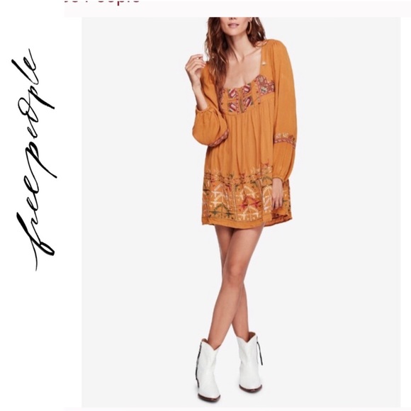 Free People Dresses & Skirts - NWT Free People Rhiannon Embroidered Mini Dress